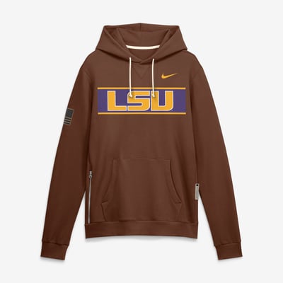 LSU Tigers Nike 2026 Military Appreciation Sideline Standard Issue Dri-FIT Hoodie - Brown