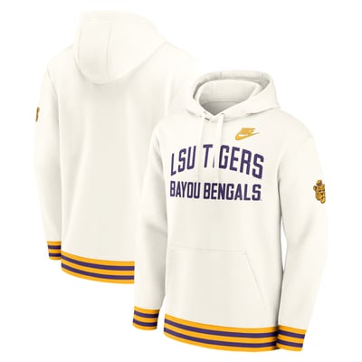  LSU Tigers Nike Legacy Retro Pullover Hoodie - Cream