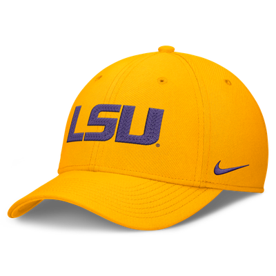 LSU Tigers Nike Letter Rise SwooshFlex Dri-FIT Hat - Gold