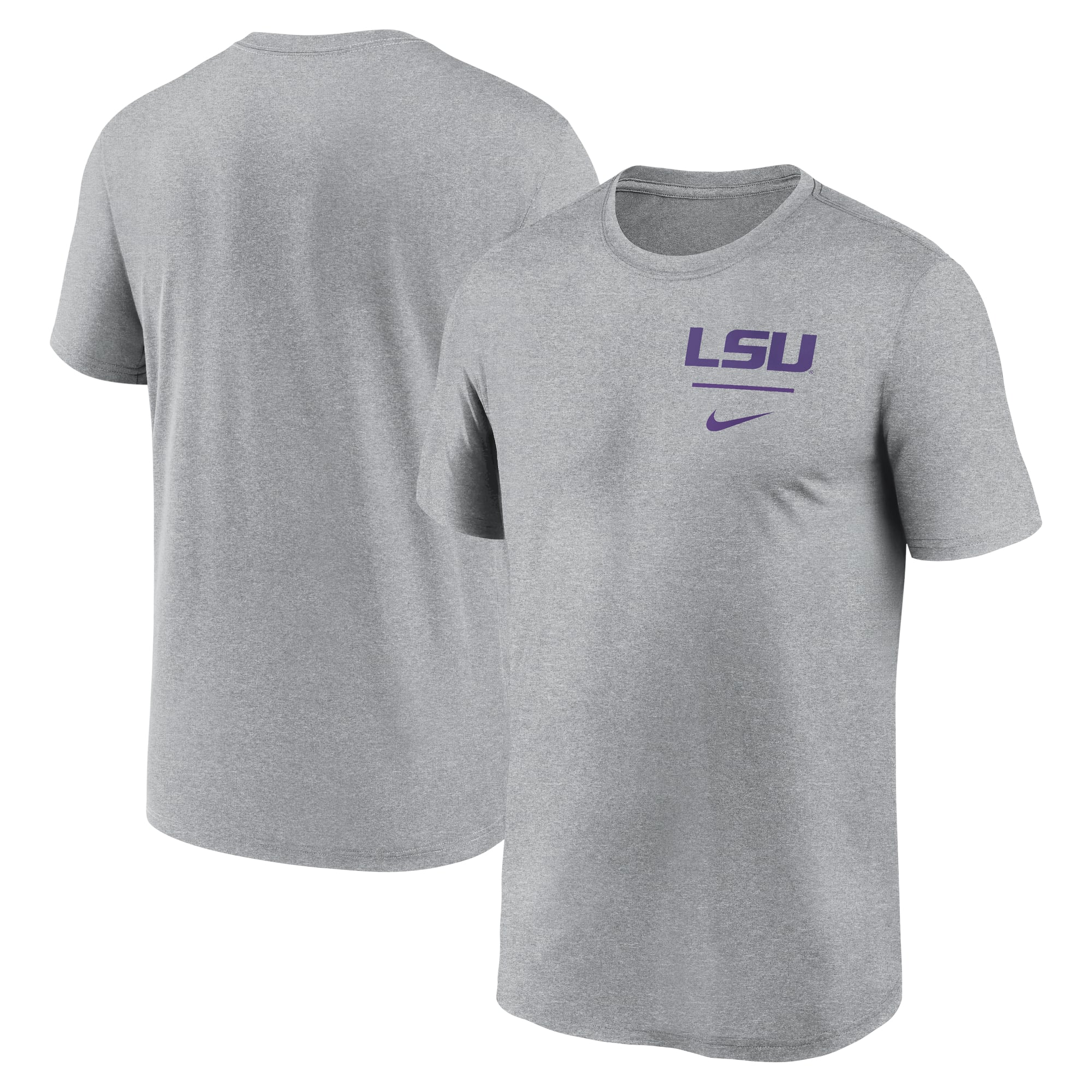 LSU Tigers Nike Primary Logo Legend Performance T-Shirt - Heather Gray