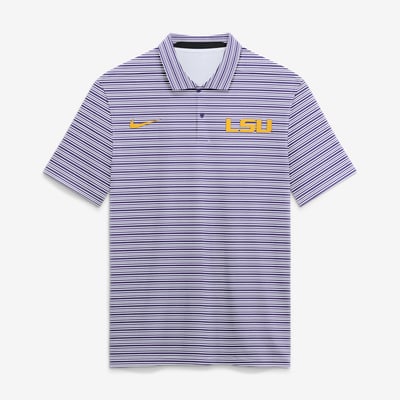  LSU Tigers Nike Primetime Vapor Striped Dri-FIT Polo - Purple
