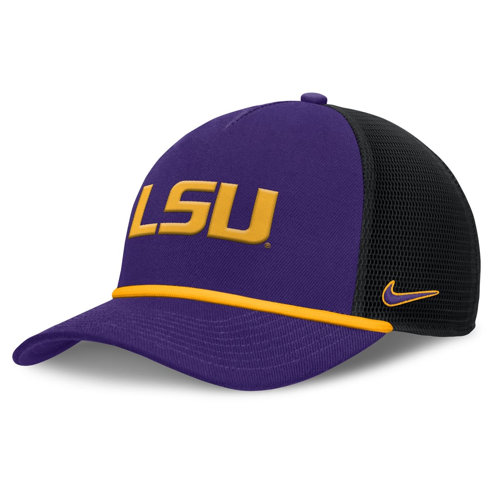 LSU Tigers Nike Rise Primetime Trucker Adjustable Hat - Purple