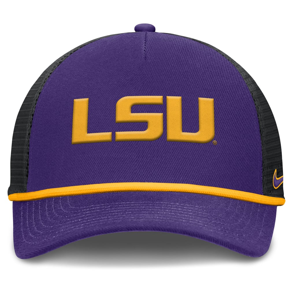 LSU Tigers Nike Rise Primetime Trucker Adjustable Hat - Purple