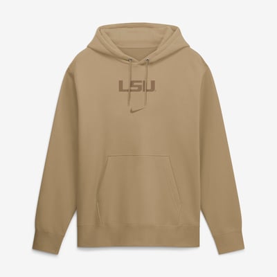  LSU Tigers Nike Washed Club Fleece Pullover Hoodie - Tan