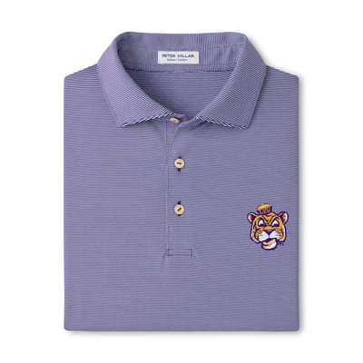  LSU Tigers Peter Millar Jubilee Performance Jersey Polo - Purple