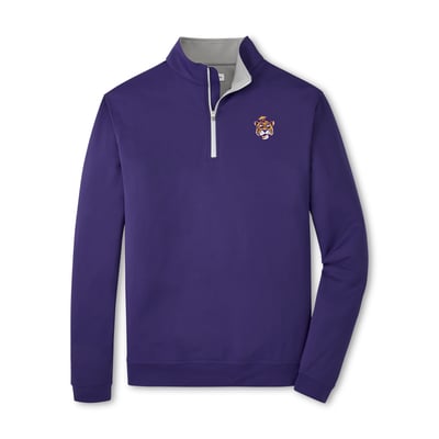  LSU Tigers Peter Millar Perth Performance Quarter-Zip Pullover - Purple