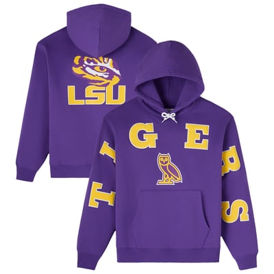  OVO x LSU Tigers Time To Shine Pullover Hoodie - Purple