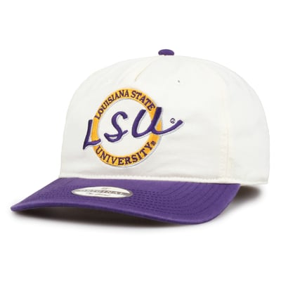 LSU Tigers The Game Men's Classic Circle Adjustable Hat - White