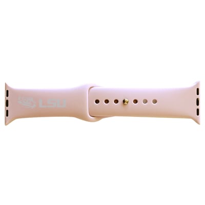 LSU Tigers 42-44mm Color Apple Watch Wrist Band - Pink