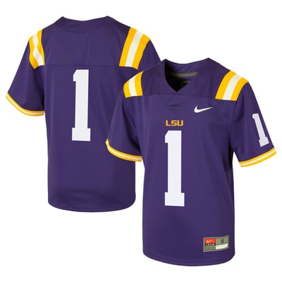  LSU Tigers Nike Preschool  Replica Football Jersey - Purple