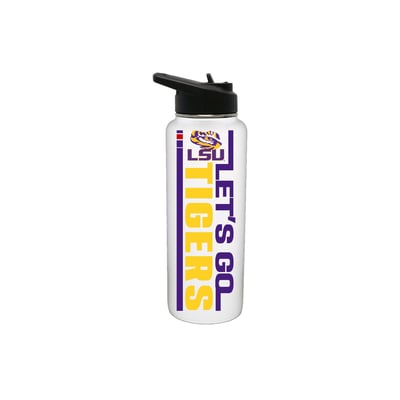 LSU Tigers The Memory Company 34oz. Let's Go Stainless Steel Quencher Bottle