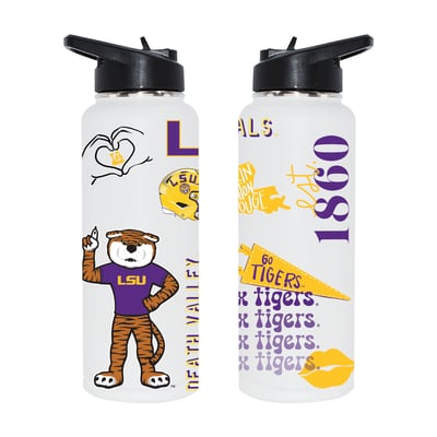 LSU Tigers The Memory Company 34oz. Loco Stainless Steel Quencher Bottle