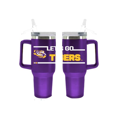 LSU Tigers The Memory Company 40oz. Stainless Steel Team Color Tumbler with Flip Straw
