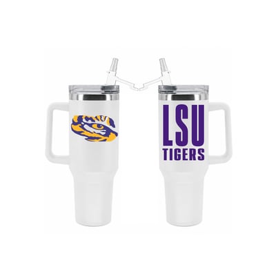 LSU Tigers The Memory Company 40oz. Stainless Steel Tumbler with Flip Straw