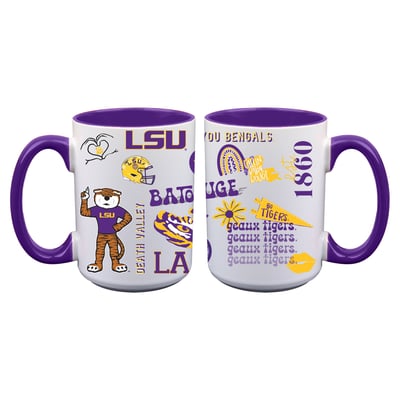 LSU Tigers The Memory Company Two-Piece 15oz. Loco Coffee Mug Set