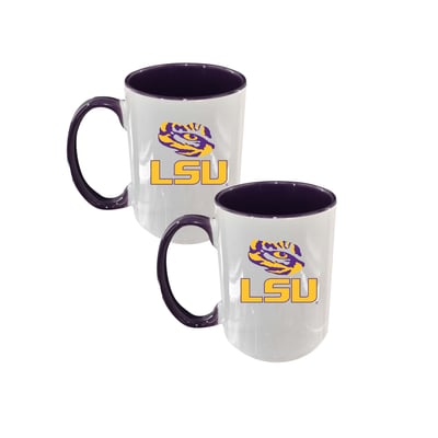 LSU Tigers The Memory Company Two-Piece 15oz. Logo Coffee Mug Set