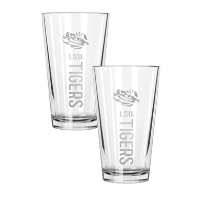 LSU Tigers The Memory Company Two-Piece 16oz. Pinnacle Pint Glass Set