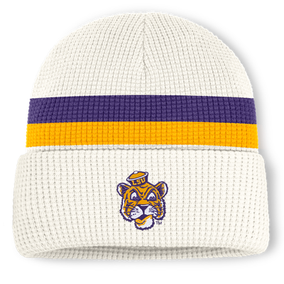  LSU Tigers Nike Unisex Legacy Letter Cuffed Knit Hat - White
