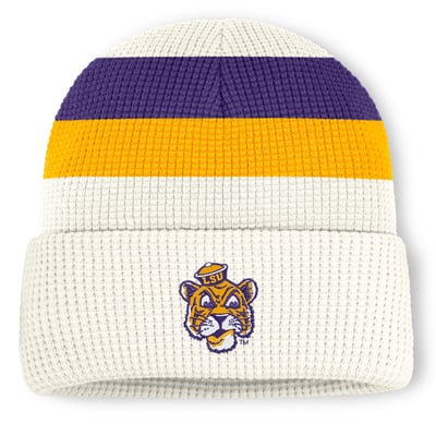  LSU Tigers Nike Unisex Legacy Letter Cuffed Knit Hat - White