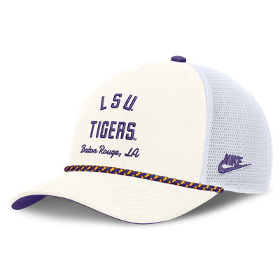 LSU Tigers Nike Unisex Mascot Rope Trucker Adjustable Hat - White