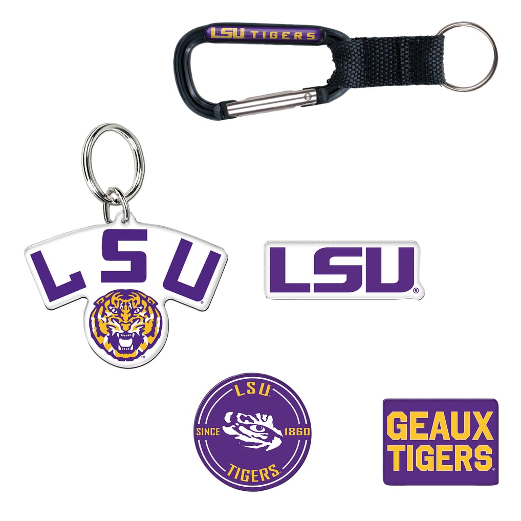 LSU Tigers WinCraft 5-Pack Key Ring and Fridge Magnet Set
