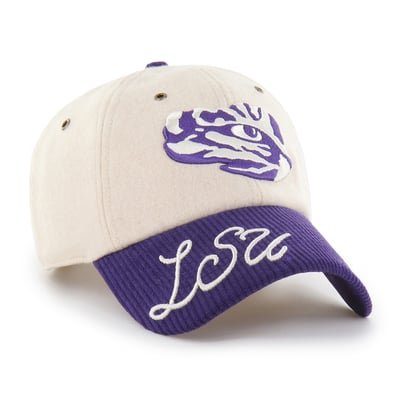 LSU Tigers '47 Women's Rope Script Clean Up Adjustable Hat - Cream/Purple