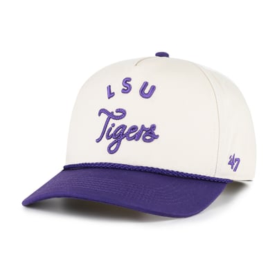 LSU Tigers '47 Women's Rope Script Hitch Adjustable Hat - Cream/Purple