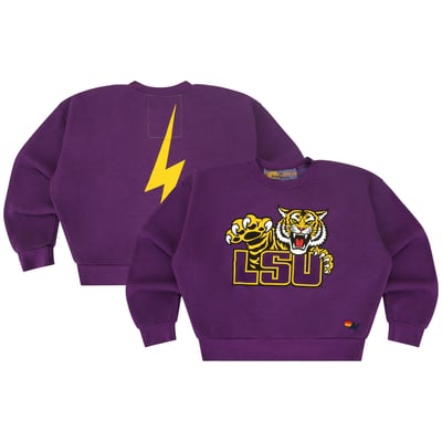 LSU Tigers Aviator Nation Women's Relaxed Tri-Blend Sweatshirt - Purple