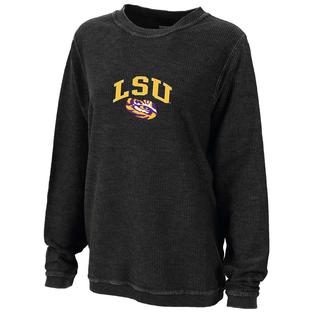 LSU Tigers Boxercraft Women's Rally Corduroy Pullover Sweatshirt - Black