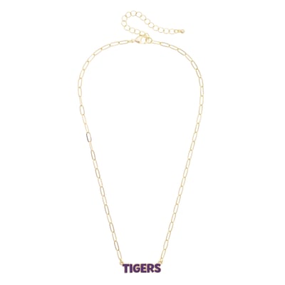 LSU Tigers CANVAS Style Women's Nameplate Necklace