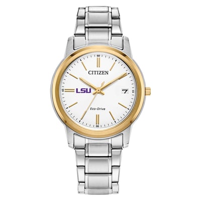LSU Tigers Citizen Watch Women's Eco-Drive Two-Tone Steel Watch