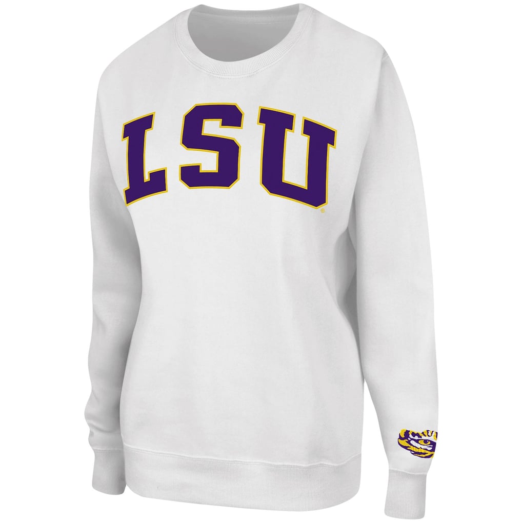 LSU Tigers Colosseum Women's Campanile Pullover Sweatshirt - White