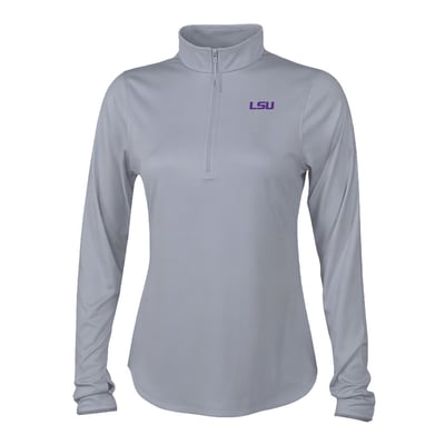 LSU Tigers Columbia Women's Fairway Breeze Quarter-Zip Pullover - Gray