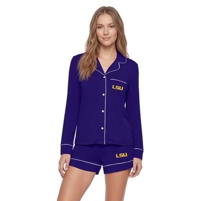 LSU Tigers Concepts Sport Women's Medley Sleep Set - Purple