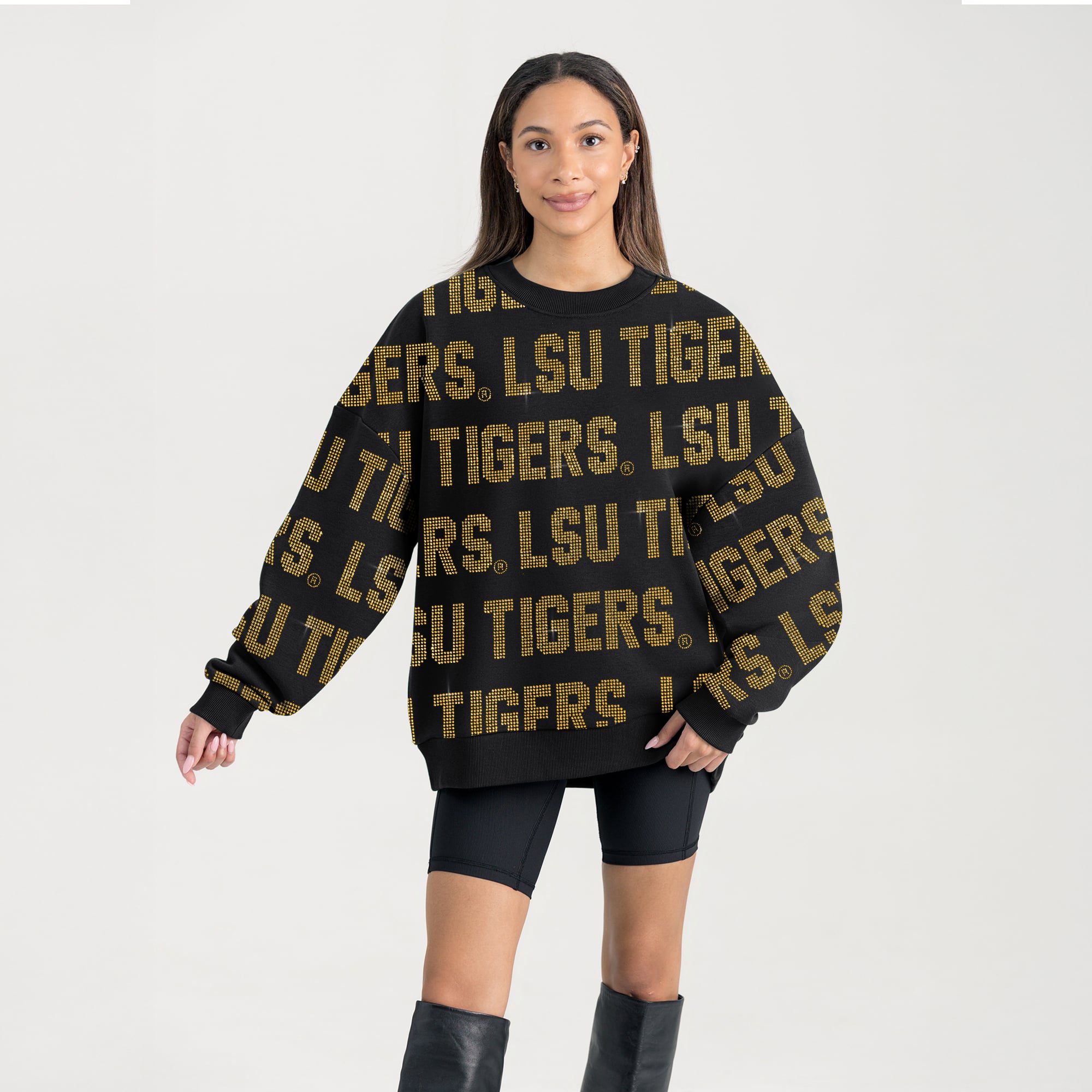 LSU Tigers Gameday Couture Women's Hype Era Sweatshirt - Black