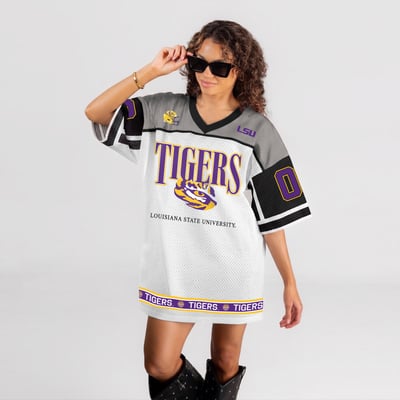 LSU Tigers Gameday Couture Women's Hustle Mode Jersey Dress - White