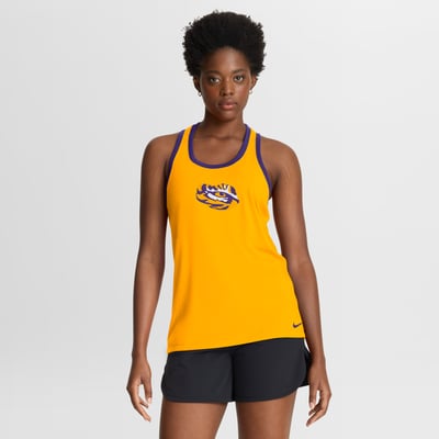  LSU Tigers Nike Women's Reversible Racerback Tank Top - Gold