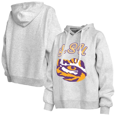  LSU Tigers Pressbox Women's Janise Pullover Hoodie - Heather Gray