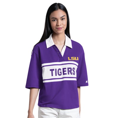 LSU Tigers Starter Women's Outfielder Polo - Purple