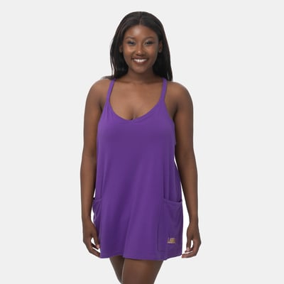 LSU Tigers ZooZatz Women's Active Pocketed Tri-Blend Skort Dress - Purple