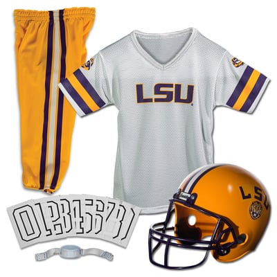 LSU Tigers Franklin Sports Youth NCAA Deluxe Uniform Set