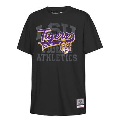  LSU Tigers Mitchell & Ness Youth Retro Sweeper T-Shirt - Black