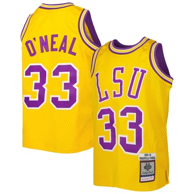 Shaquille O'Neal LSU Tigers Mitchell & Ness Youth Swingman Replica Jersey - Gold