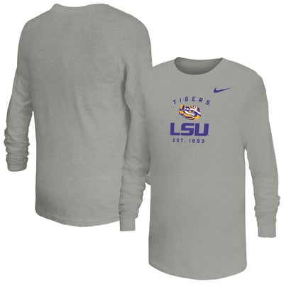  LSU Tigers Nike Youth Legend Dri-FIT Long Sleeve T-Shirt - Gray