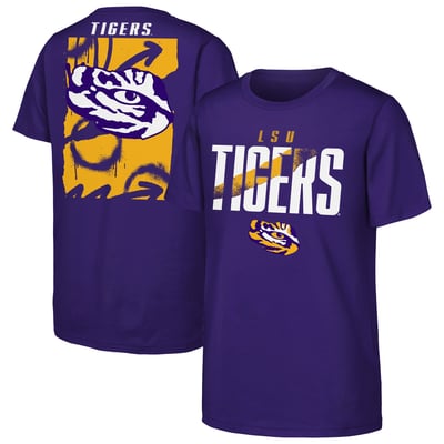  LSU Tigers Outerstuff Youth Cut Through T-Shirt - Purple