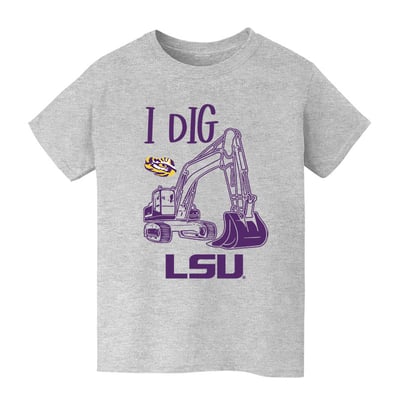 LSU Tigers Vive La Fete Youth Excavator T-Shirt - Gray