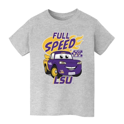  LSU Tigers Vive La Fete Youth Full Speed T-Shirt - Gray