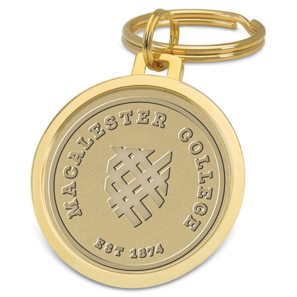 Macalester Scots Team Logo Split-Wire Key Ring - Gold