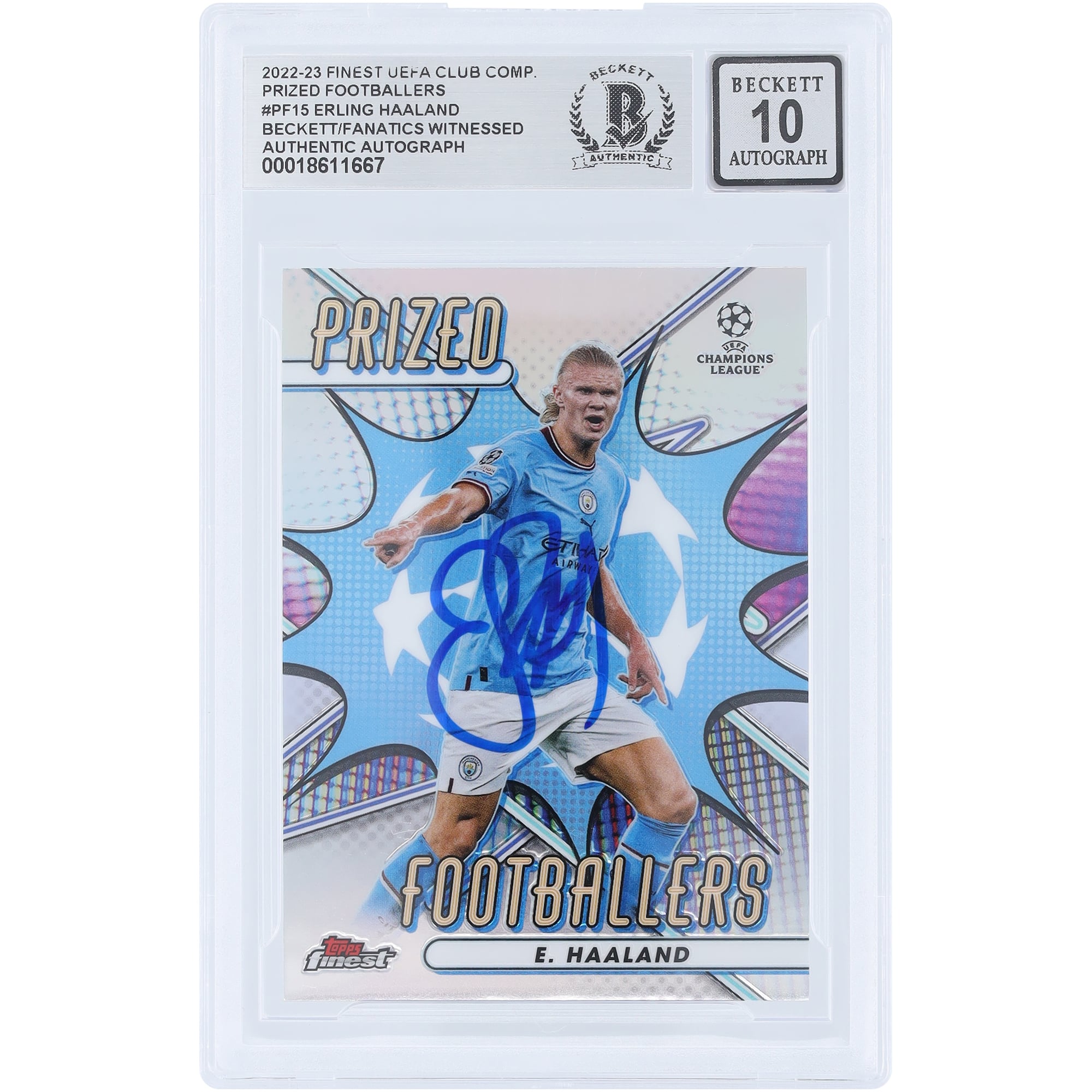 Erling Haaland Manchester City Autographed 2022-23 Topps Finest 