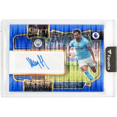 İlkay Gündoğan Manchester City Autographed 2022-23 Panini Select Premier League Pitchside Signatures Blue Pulsar Prizm #PS-IG Card